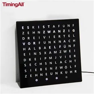 Khoom kim heev German Wortuhr Premium Aluminium Ncej Digital Lo Lus Clock